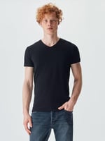 LTB V Yaka Basıc Slim Fit T-shırt