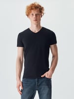 LTB V Yaka Basıc Slim Fit T-shırt