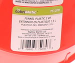 Lubrimatic Plews 75-070 Polietilen Plastik Huni - 2 Quart Kapasite