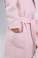 Luckka Pike Çocuk Bornoz Waffle Kumaş - ZTWAF00 2-4 Yaş Pembe