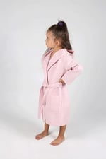 Luckka Pike Çocuk Bornoz Waffle Kumaş - ZTWAF00 2-4 Yaş Pembe