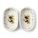 Lucky Art Bramble Bone 25 Cm 2'li Oval Tabak Seti