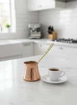 LUDIA Dövme Bakır El Yapımı Cezve Kahve Cezvesi (279ml)