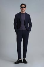 Lufian Erkek Asel Spor Slim Fit Blazer Ceket 111140167 Lacivert
