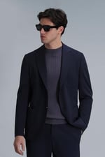 Lufian Erkek Asel Spor Slim Fit Blazer Ceket 111140167 Lacivert