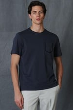 Lufian Sıfır Yaka Antrasit Erkek T-Shirt 111020169
