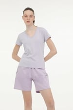 Lumberjack Ct130 Basic V Neck T-Sh Kadın T-Shirt