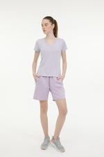 Lumberjack Ct130 Basic V Neck T-Sh Kadın T-Shirt