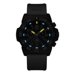 Luminox Erkek Kronograf İsviçre Kuvars Mekanizması Saat Kauçuk Bileklik XS.3590.NSF.Set, Siyah, Kayış