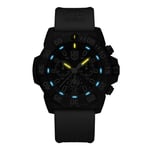 Luminox Erkek Kronograf İsviçre Kuvars Mekanizması Saat Kauçuk Bileklik XS.3590.NSF.Set, Siyah, Kayış