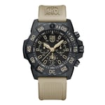 Luminox Erkek Kronograf İsviçre Kuvars Mekanizması Saat Kauçuk Bileklik XS.3590.NSF.Set, Siyah, Kayış