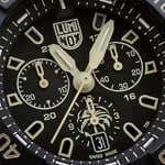 Luminox Erkek Kronograf İsviçre Kuvars Mekanizması Saat Kauçuk Bileklik XS.3590.NSF.Set, Siyah, Kayış