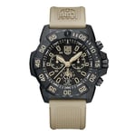 Luminox Erkek Kronograf İsviçre Kuvars Mekanizması Saat Kauçuk Bileklik XS.3590.NSF.Set, Siyah, Kayış