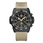 Luminox Erkek Kronograf İsviçre Kuvars Mekanizması Saat Kauçuk Bileklik XS.3590.NSF.Set, Siyah, Kayış