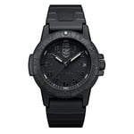 Luminox Leatherback SEA Turtle Blackout XS.0301.BO.L Erkek Saati Küçük 39 mm - Askeri Saat Siyah Tarih Göstergeli 100 m Su Geçirmez, Schwarz, Bant