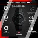 Luminox Leatherback SEA Turtle Blackout XS.0301.BO.L Erkek Saati Küçük 39 mm - Askeri Saat Siyah Tarih Göstergeli 100 m Su Geçirmez, Schwarz, Bant
