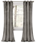 Lush Decor Prima Kadife Perdeler Renkli Blok Oda Karartma Pencere Panel Seti Oturma, Yemek, Yatak Odası (Çifti), 96,5 cm G x 213,4 cm L, Gri - Seçenekler: 38