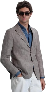 Luta Spor Erkek Blazer Ceket Slim Fit Kahverengi 46
