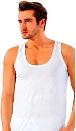 Lüx Drm Erkek Beyaz Büyük Beden Battal Pamuklu Atlet, 5XL, B027LX-19804IGP264462
