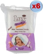 LUX Maxi Bebek Temizleme Pamuğu, 60'lı, 6 Adet, Beyaz