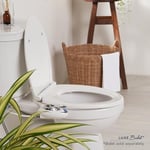 LUXE Bidet Luxe TS1008E Yavaş Kapanan, Hızlı Çıkarma Menteşeli ve Kaymaz Tamponlu Uzun Rahat Oturaklı Klozet Kapağı (Beyaz)