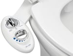 Luxe Bidet Neo 185 Bidet Kendi Kendini Temizleyen Çift Başlıklı Manuel Tuvalet Aparatı, Beyaz