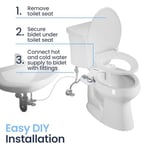 Luxe Bidet Neo 320 (Elite Series) – kendi kendini temizleyen Dual başlık –, sıcak ve soğuk su ile elektrik mekanik Bide WC-sabitleme W/güçlü musluk valfler ve metal hortumlar, Neo 320 white