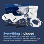 Luxe Bidet NEO 320 Klozet Üstü Bide Başlığı, Çift Memeli, Sıcak Su, Mavi
