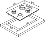 Luxell V6-04T (Ö.Cam(Vitroseramik) Ocak