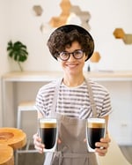 LUXU 16oz Çift Duvarlı Cam Kahve Kupaları, 2'li Premium Kahve Fincanları, Çift Duvar Yalıtımlı Cam Kahve Fincanları, Şeffaf Borosilikat Cam Kupalar, Cappuccino, Espresso, Sıcak İçecek ve İçecek için