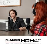 M-AUDIO HDH40 - Kulak Üstü Stüdyo Kulaklıkları, Stüdyo izleme, Podcasting ve Kayıt için Kapalı Arka Tasarım, Esnek Kafa Bandı ve 2.7m Kablo Ile