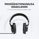 M-AUDIO HDH40 - Kulak Üstü Stüdyo Kulaklıkları, Stüdyo izleme, Podcasting ve Kayıt için Kapalı Arka Tasarım, Esnek Kafa Bandı ve 2.7m Kablo Ile