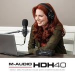 M-AUDIO HDH40 - Kulak Üstü Stüdyo Kulaklıkları, Stüdyo izleme, Podcasting ve Kayıt için Kapalı Arka Tasarım, Esnek Kafa Bandı ve 2.7m Kablo Ile