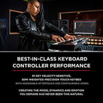 M-AUDIO Oxygen Pro 61-61 Tuşlu USB MIDI Klavye Controller, Ritim Pedleri, MIDI Atanabilir Düğmeler, Butonlar, Faderler ve Yazılım Paketi - Seçenekler: 25 Tasten, 49 Tasten, 61 Tasten, Tek, Tek kişilik