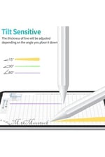 m.tk moveteck iPad Air 5. Nesil ile Uyumlu 2. Nesil Magnetik Kalem, Beyaz, Avuç İçi Red Özellikli, Eğime Duyarlı