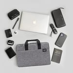 MACK Cityfit MCC-702 Laptop Çantası, Erkekler ve Kadınlar için Profesyonel Bilgisayar Çantası, 13,3 inç - 14.1 inç Notebook Çantası, Evrak Çantası, Gri