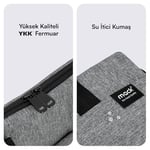 MACK Cityfit MCC-702 Laptop Çantası, Erkekler ve Kadınlar için Profesyonel Bilgisayar Çantası, 13,3 inç - 14.1 inç Notebook Çantası, Evrak Çantası, Gri