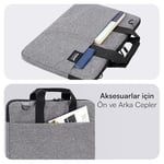 MACK Cityfit MCC-702 Laptop Çantası, Erkekler ve Kadınlar için Profesyonel Bilgisayar Çantası, 13,3 inç - 14.1 inç Notebook Çantası, Evrak Çantası, Gri