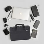 MACK Cityfit MCC-703 Laptop Çantası, Erkekler ve Kadınlar için Profesyonel Bilgisayar Çantası, 15.6 inç Notebook Çantası, Evrak Çantası, Siyah