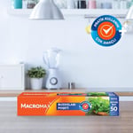 Macro Max Buzdolabı Poşeti Büyük Boy 50 Adet (30x45 cm), Geniş Hacimli Saklama ve Dondurucu Poşeti