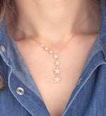 Madam Matmazel Gümüş Kayan Yıldız Kolye, Kadın, Genç Kız ve Anne, Kübik Zirkon (CZ), 925 Ayar Gümüş (Rose Gold)