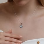 Madam Matmazel Minimal Nazar Kolye | 925 Ayar Gerçek Gümüş, Göz Boncuğu, Kadın