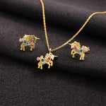 Madam Matmazel Minimal Unicorn Takı Set, 925 Ayar Gümüş, Renkli ZirkonTaşlı, Kadın, Genç, Kız