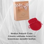 Madam Matmazel Umut Çiçeği Kadın Kolye Genç Kız ve Anne Hediyeleri,Kübik, Damla Zirkon (CZ) 925 Ayar Gümüş
