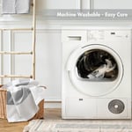 Madison Park Spa-Waffel duş perdesi, masif mikrofiber dokuma, 3M Scotchgard su geçirmez işleme, modern ev banyo dekorasyonları, 183 x 213 cm, gri