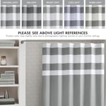 Madison Park Spa-Waffel duş perdesi, masif mikrofiber dokuma, 3M Scotchgard su geçirmez işleme, modern ev banyo dekorasyonları, 183 x 213 cm, gri