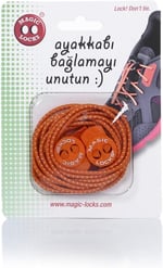 Magic Locks Turuncu Kilitli Elastik Akıllı Bağcık