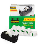 Magic Tape Value Pack W/dispenser, 3/4