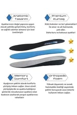 Magicfoot 3 Cm Boy Uzatıcı Tabanlık Ünisex Geliştirilmiş Tüm Ayakkabılarda Uyumlu Gizli Boy Yükseltici (40-45)