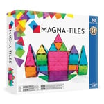 Magna-Tiles 32 parçalı set Clear Colours, farklı, manyetik 3D yapı taşları, net renklerde, oyun oynayarak öğrenmeyi teşvik eder